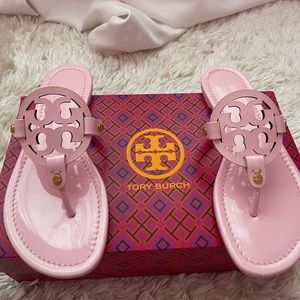 Pink Tory Burch women’s MILLER PATENT SANDAL